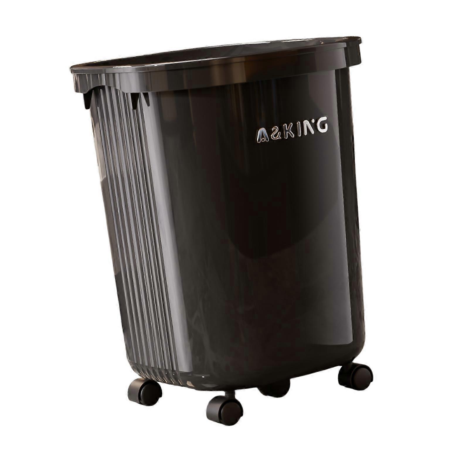 Trash Can with Wheels Garbage Container Practical Trash Bin Modern Decorative