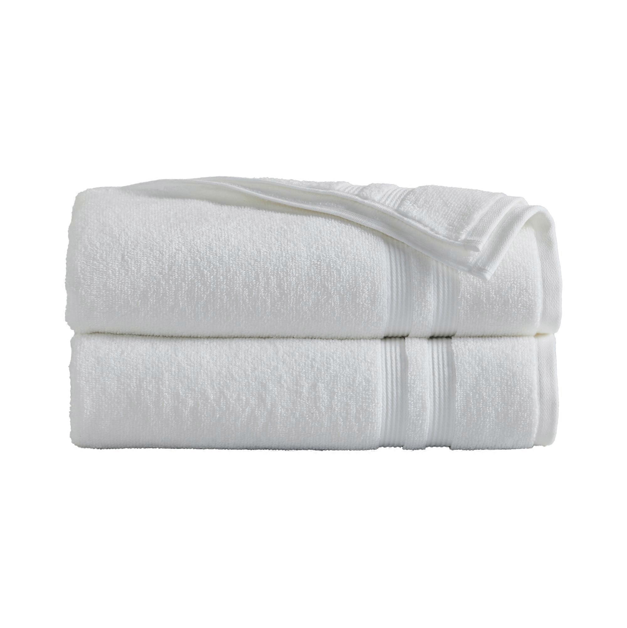 Mainstays Performance Textured 2-Piece Bath Sheet Set, White
