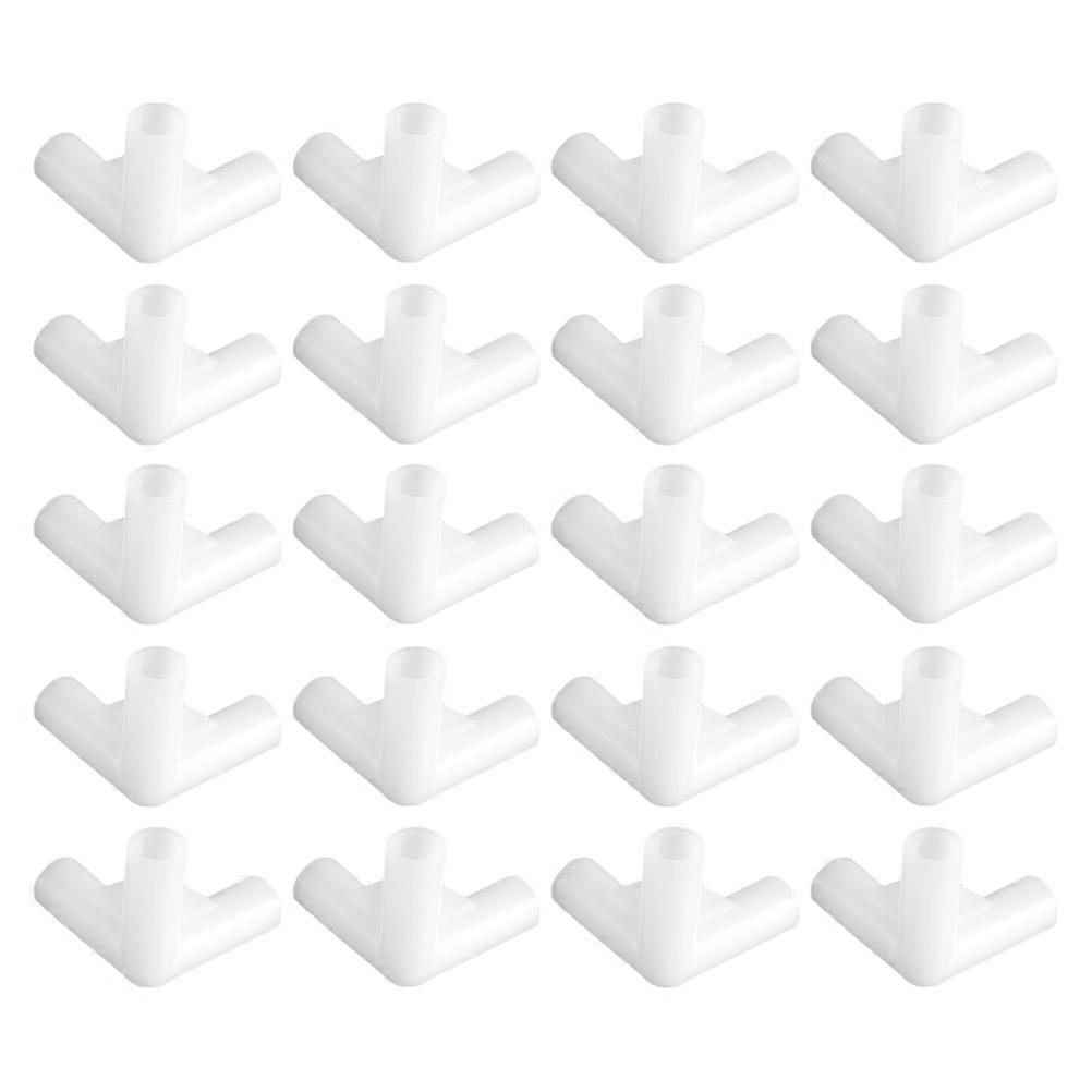 Plastic Three-Way Tent Connector for Outdoor Tent Support 25Pcs