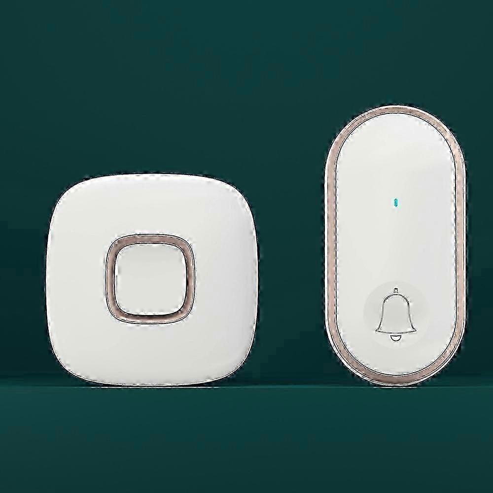 C623 AC Digital Self-Generating Wireless Doorbell for Elderly Call One-Drag Flash Button