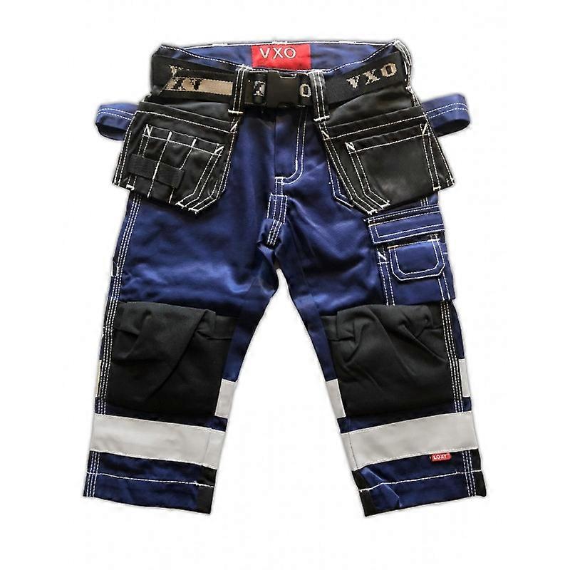 Werkbroek met Loxy reflector Blauw