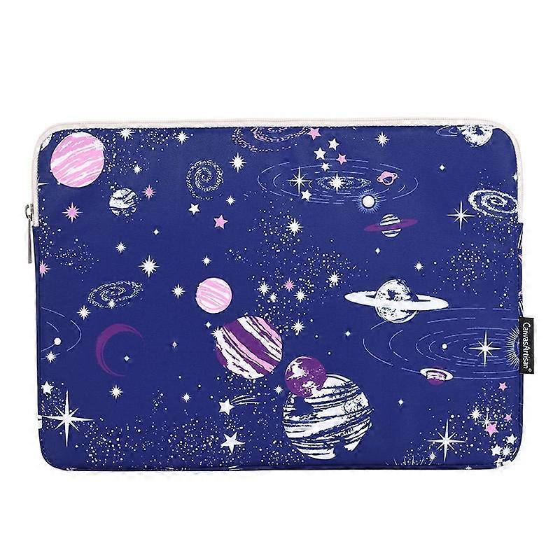 CANVASARTISAN H25-01 Ultra-thin Polyester Laptop Sleeve Pouch Outer Space Pattern Notebook Bag