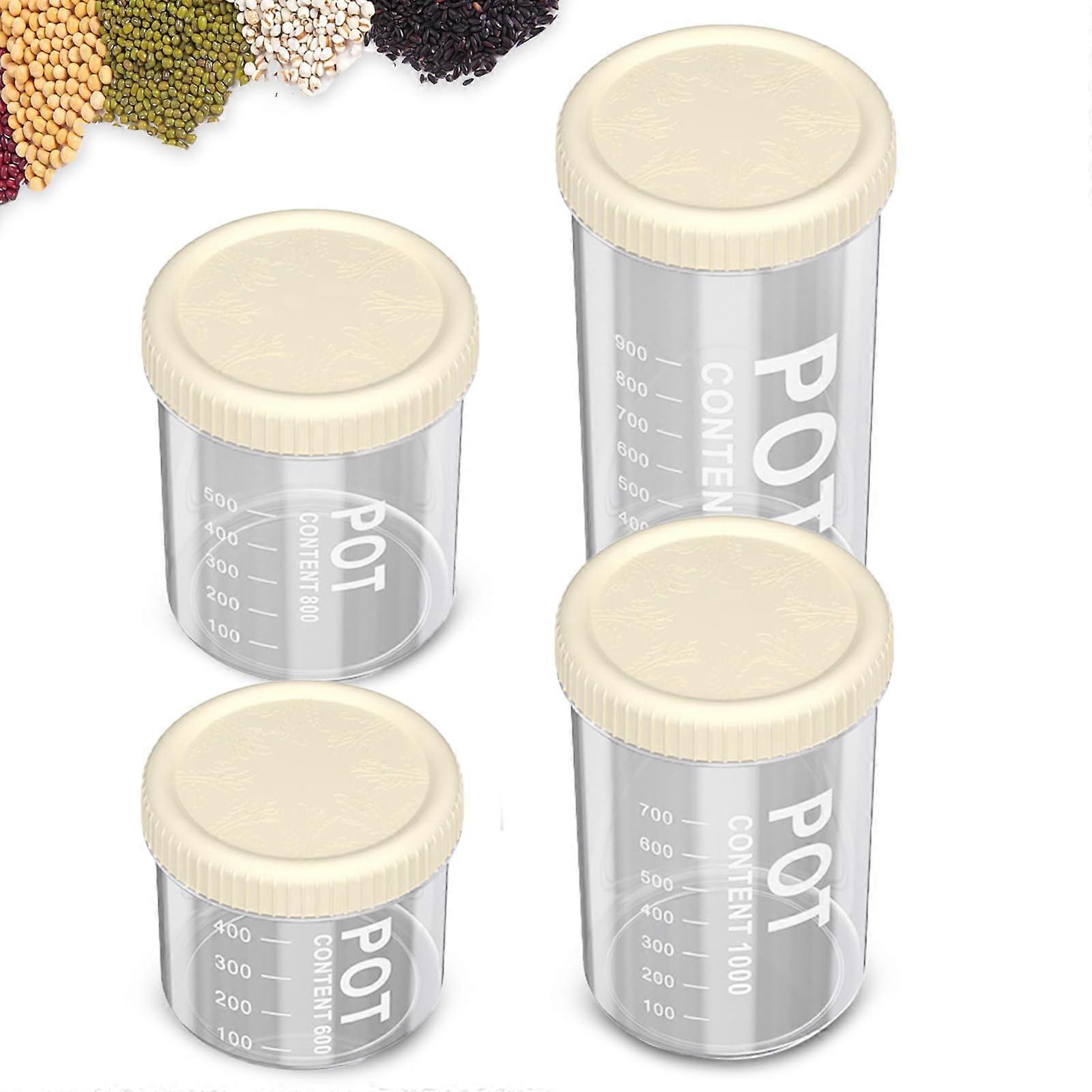 4Pack Airtight Food Storage Containers with Leakproof Lids, Stackable Microwave Freezer Safe