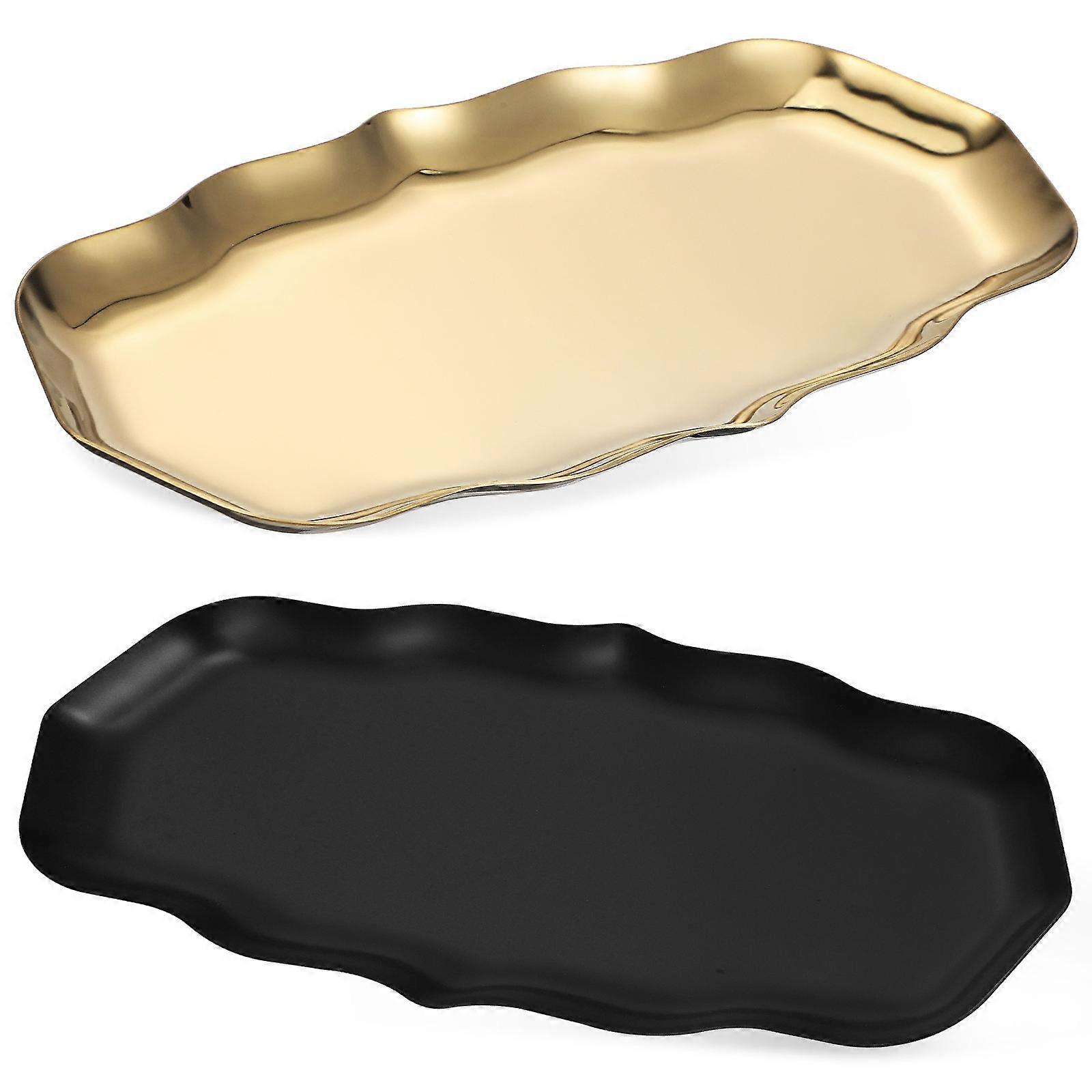 Ring Dish Small Tray for Storage 10Pcs Metal Serving Tray