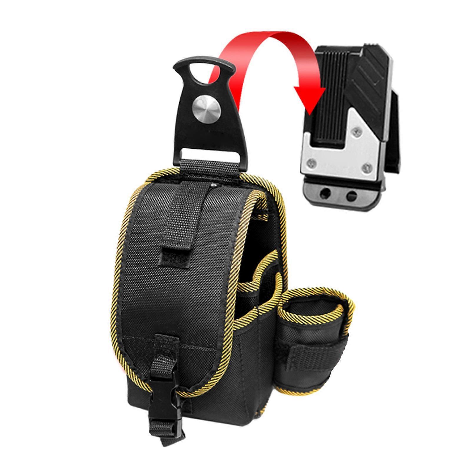 Compact Detachable Tool Storage Bag with Rotating Base and Side Access Panels for Hand Tools Multicolor