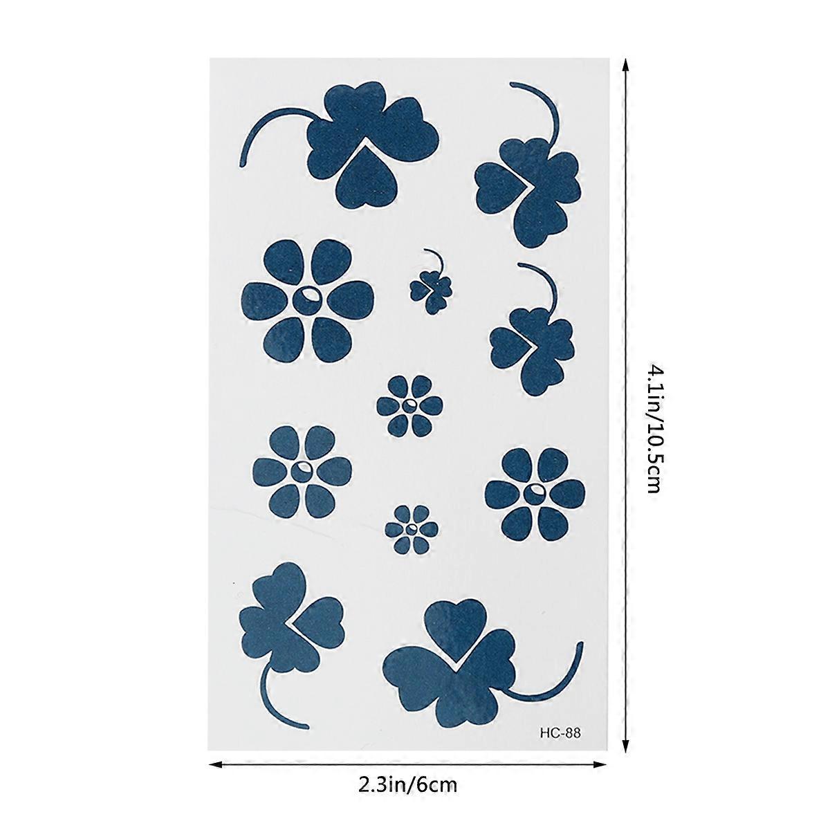 Waterproof Temporary Four Leaf Clover Sticker for Decoration 10 Sheets