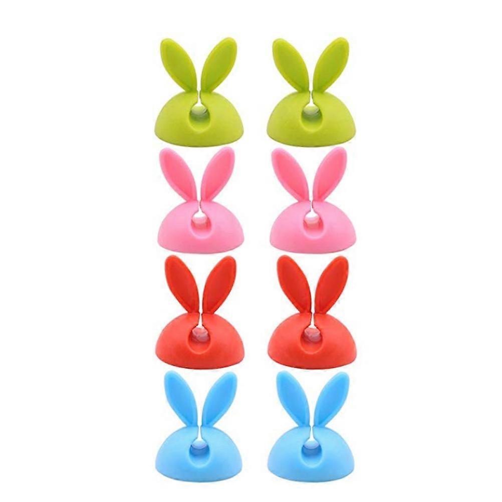 Self Adhesive Rabbit Ears Cable Clips for Cable Management 8Pcs Pack