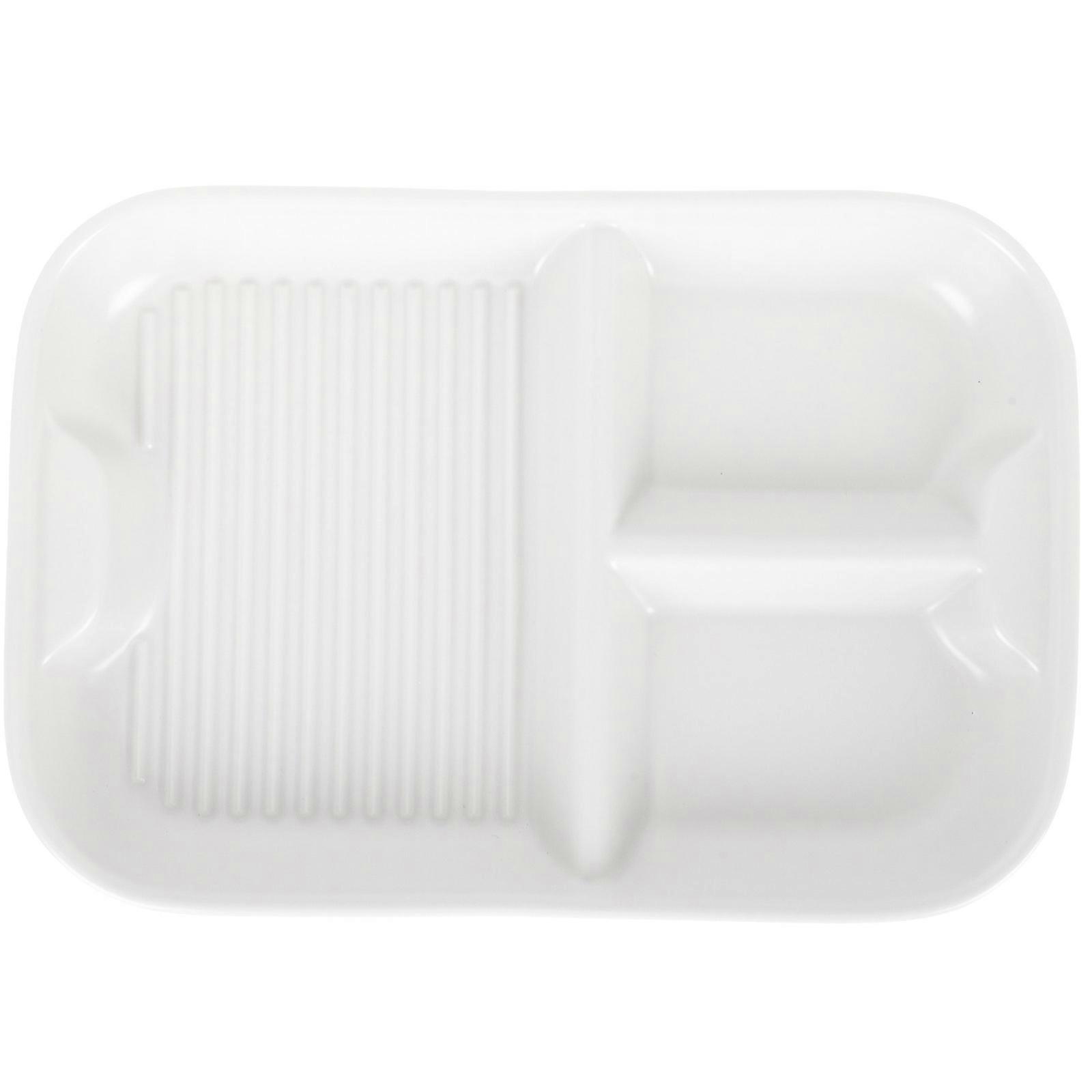 Ceramic Compartment Plate for Serving Appetizers White Tray