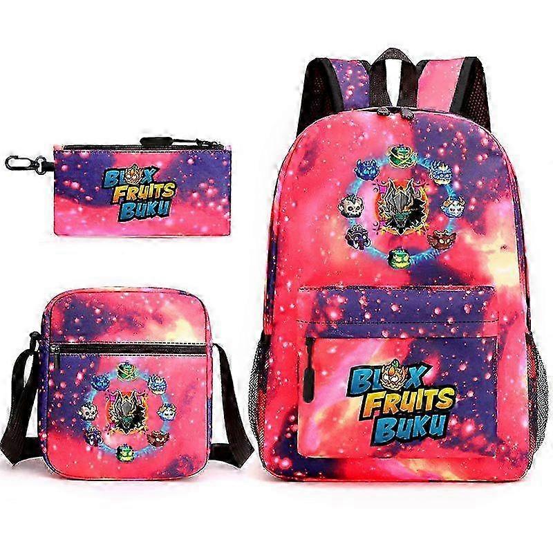 3pcs Blox Fruits Game School Bag Devil Fruit Elementary School Student Backpack 2025