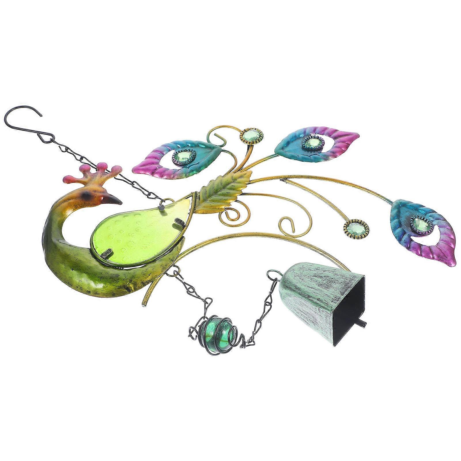 Peacock Wind Chimes Garden Decorative Pendant for Hanging Use