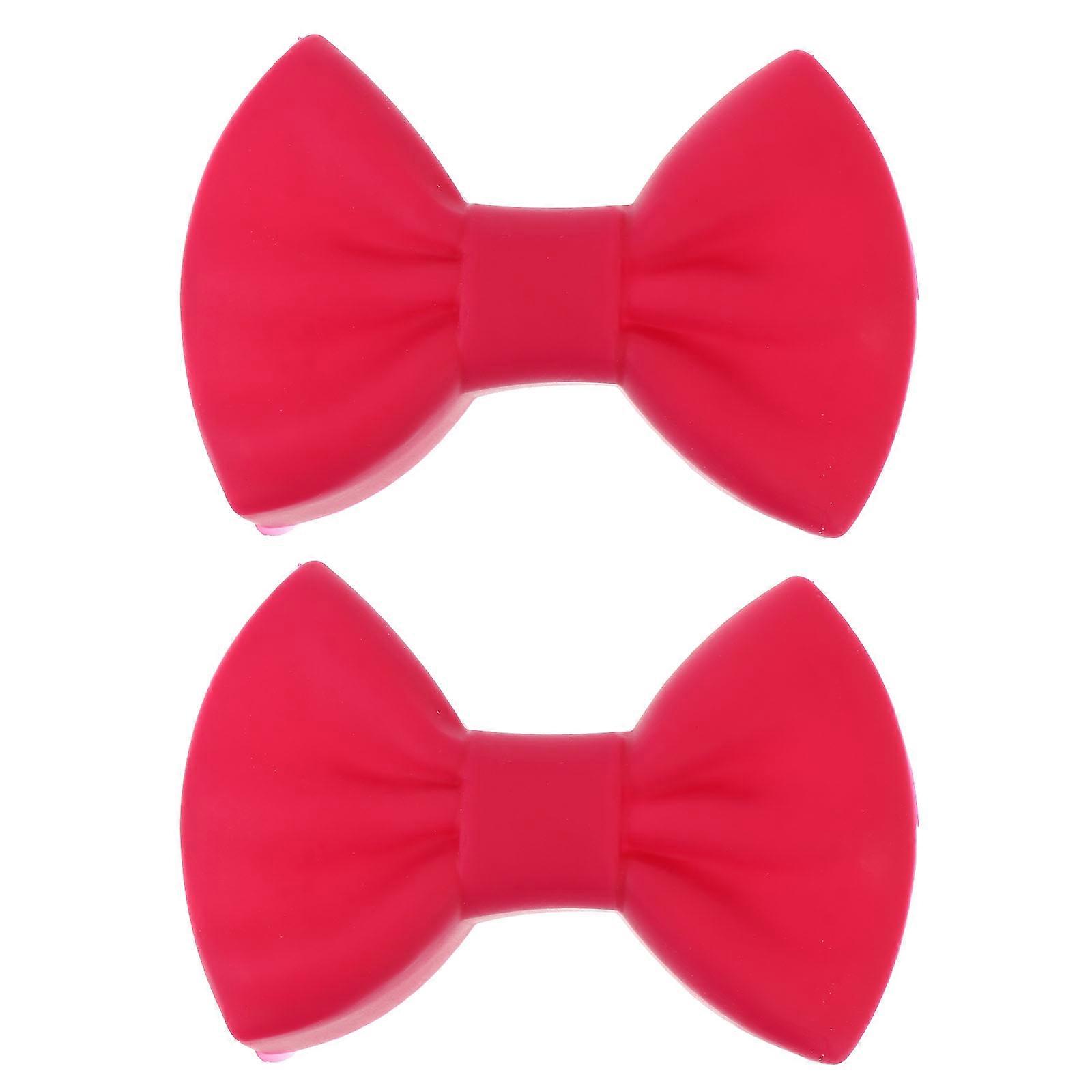 Kitchen Isolation Clips for Cooking 2Pairs Red Silicone Heat Proof Clips