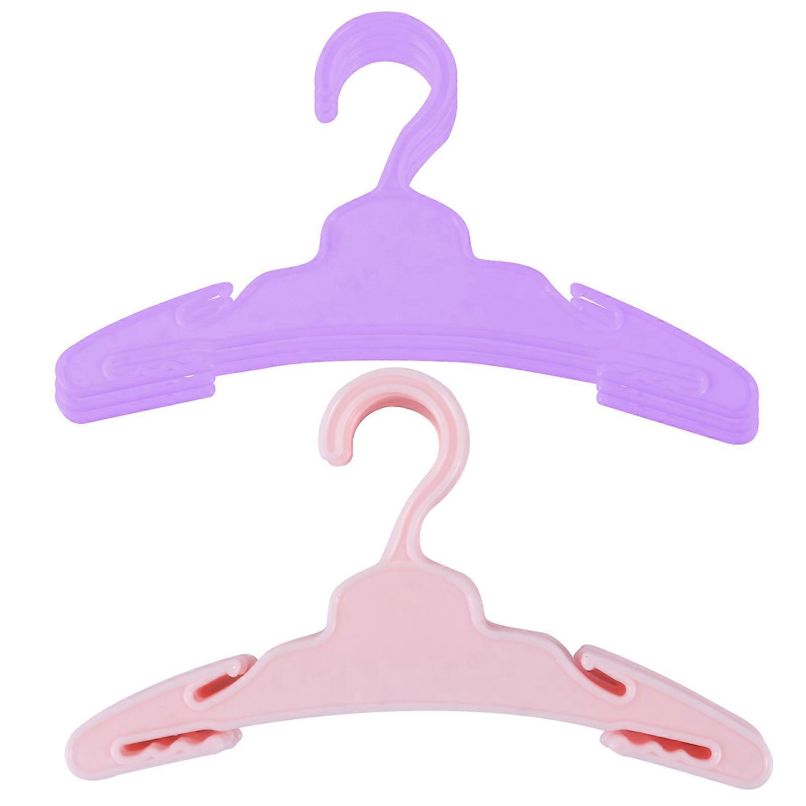 Doll Clothes Hangers Plastic Rack for Hanging Use 32Pcs Assorted Color