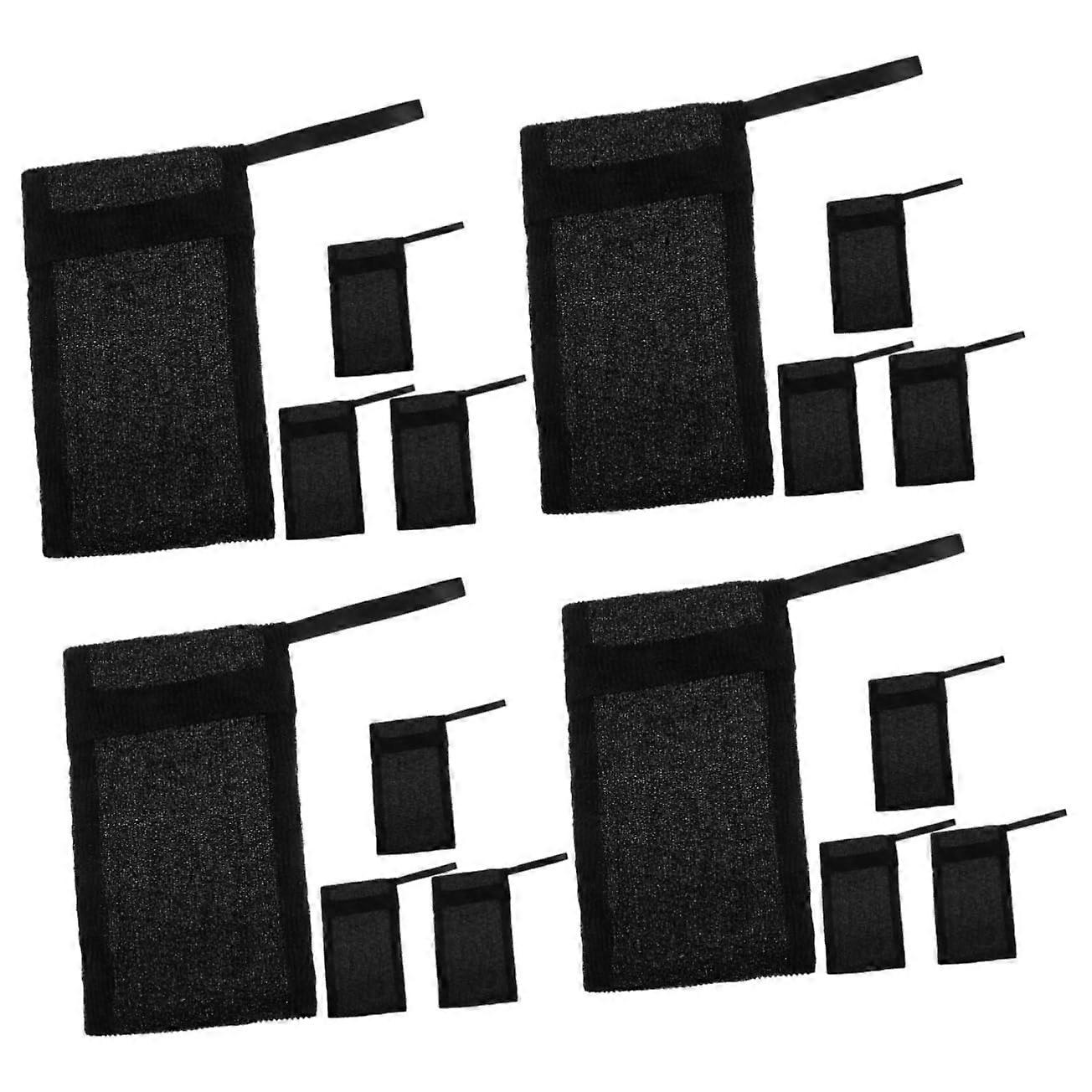 16pcs Mesh Soap Saver Bag with Exfoliating Scrub Effect and Drawstring Hanging Design