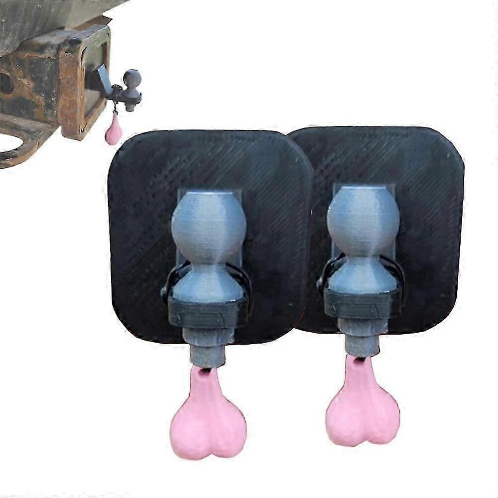 2026 Suitable Funny Trailer Hitch Cover,  New 3D Tiny Hitch with Tiny Nuts Trailer Hook Cover with Tiny Nuts Hook Cover 2Pcs