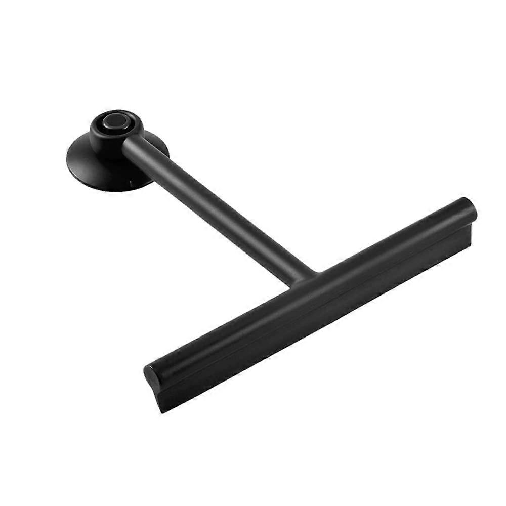 Window Squeegee with Hook for Shower Glass Cleaning and Quick Water Removal, Black