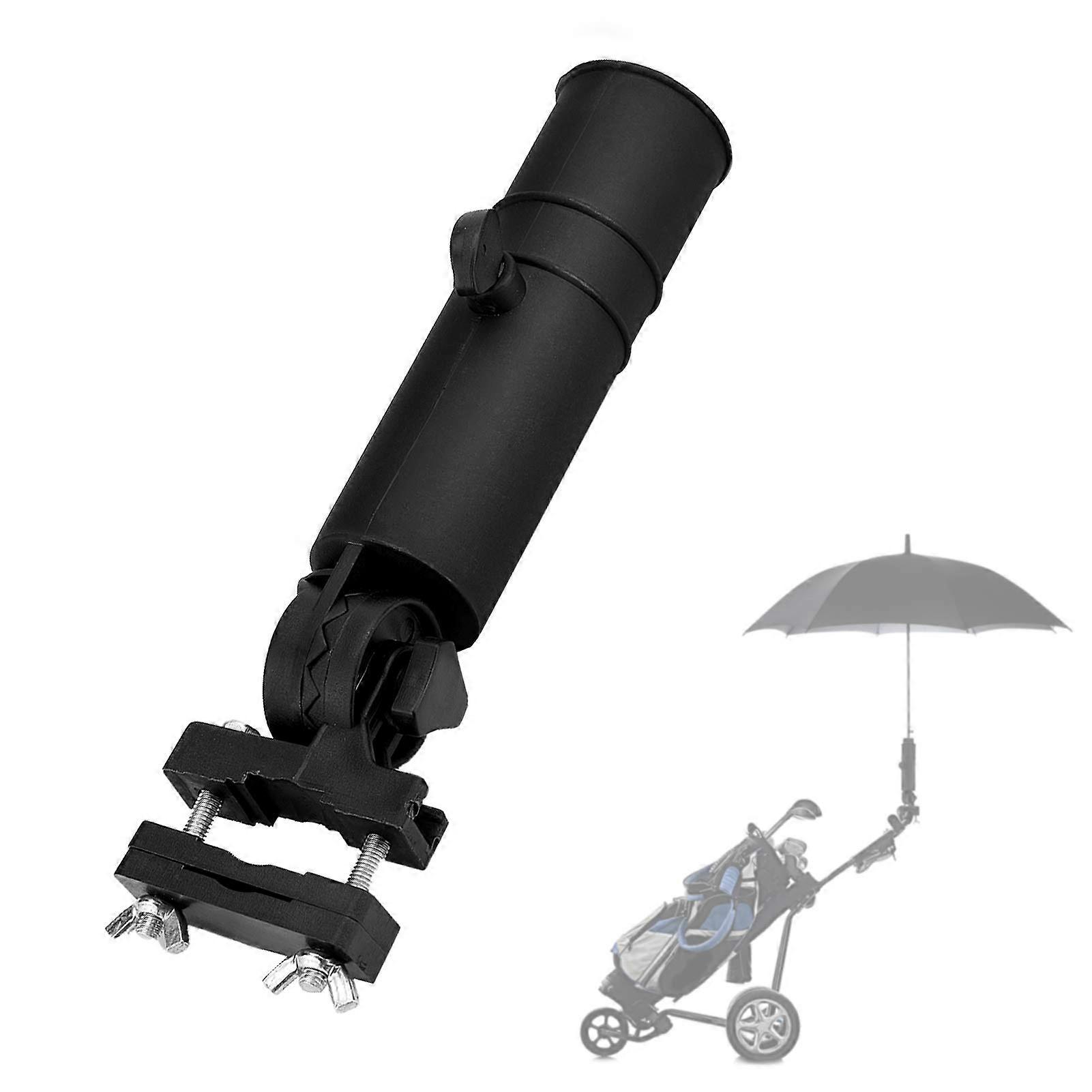 Golf Umbrella Holder with Hands Support, Adjustable Stand for Universal Golf Trolley Cart
