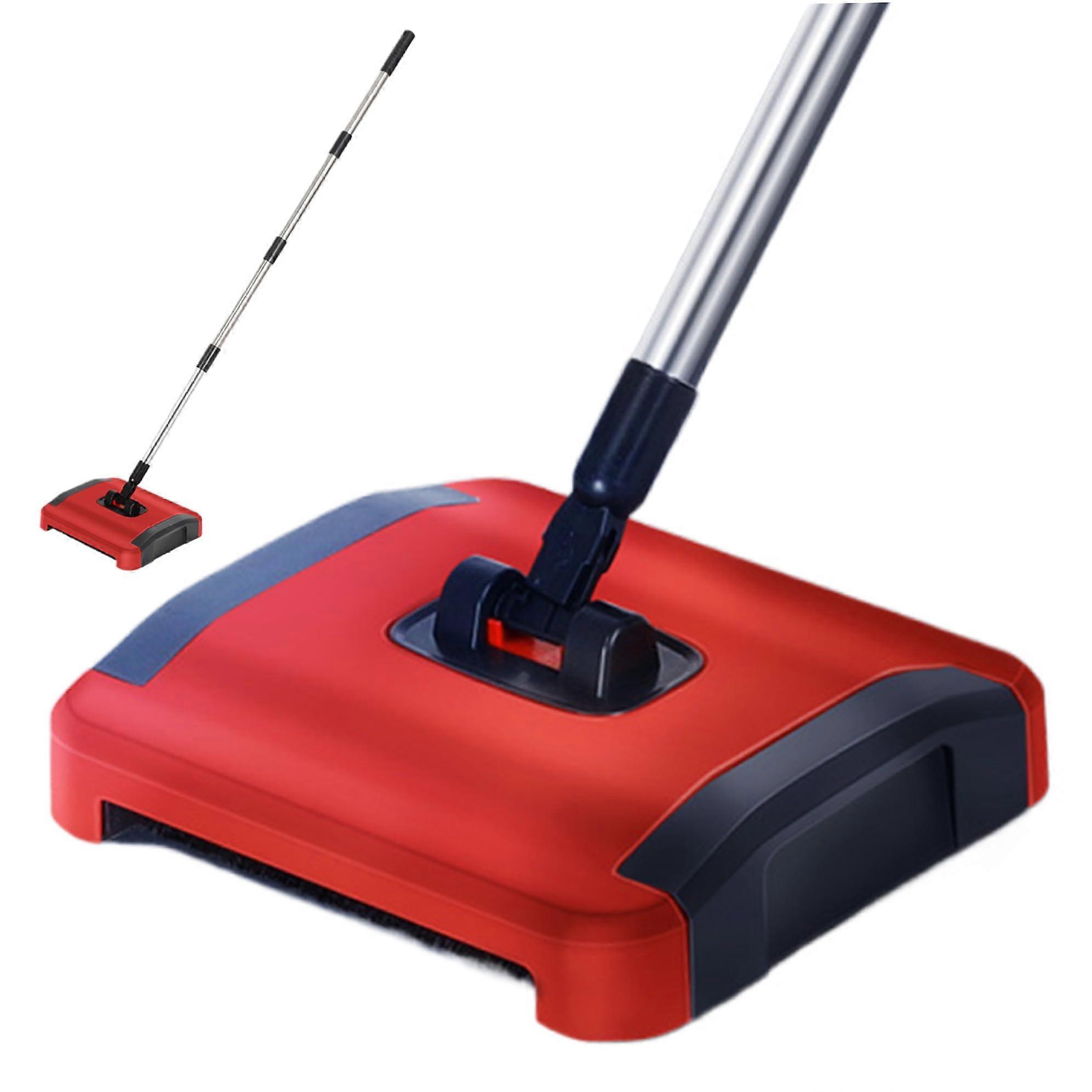 Carpet Sweeper with Triple Soft Roller Brushes Floor Sweeper for Large Coverage and Easy Disposal