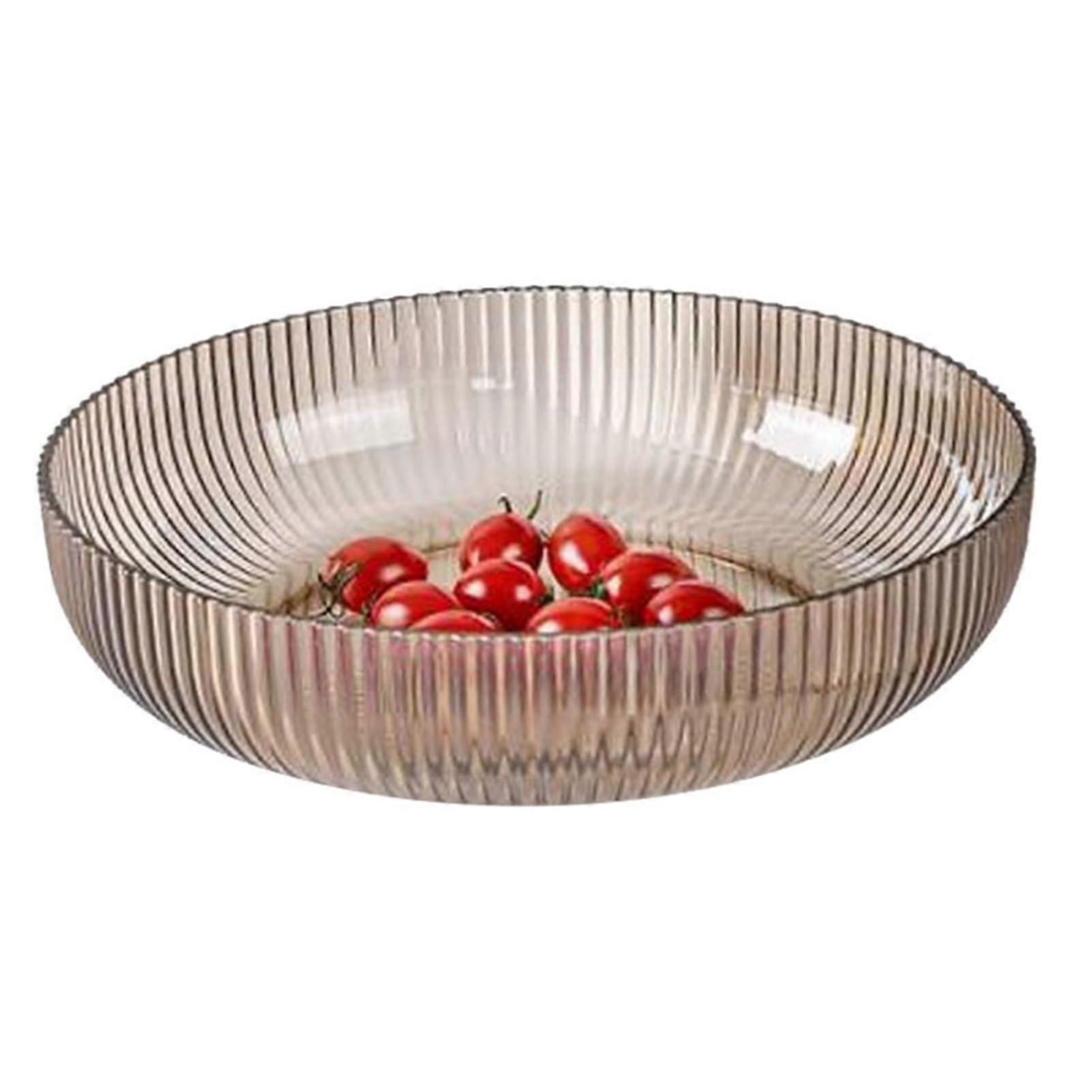Plastic Serving Bowls Clear Large Fruit Salad Bowl Multipurpose Durable Lightweight for Party Kitchen