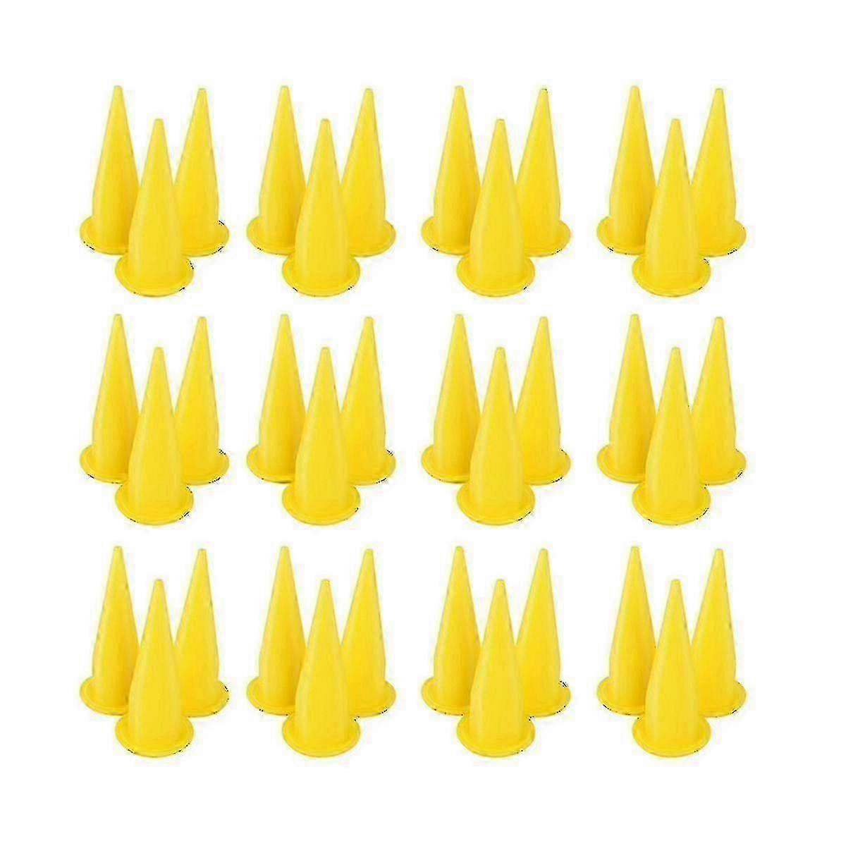 50pcs Yellow Cone Nozzle For Bulk Caulk Tools For Caulking Nozzle Applicator Replacement