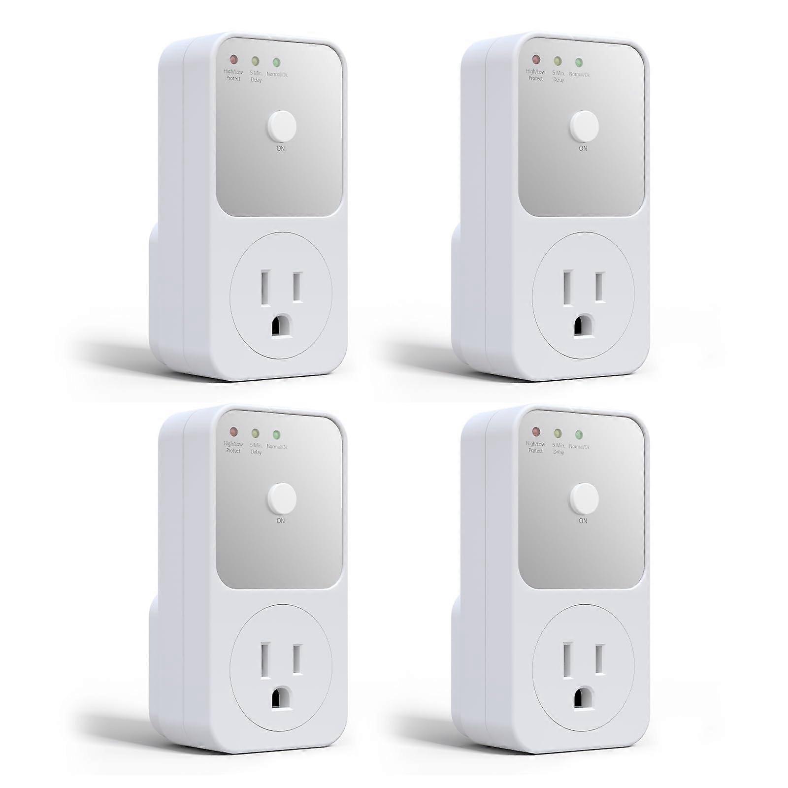 Surge Protector with Automatic Voltage Cutoff for Refrigerator and Appliances, 120V 15A, 4 Pack