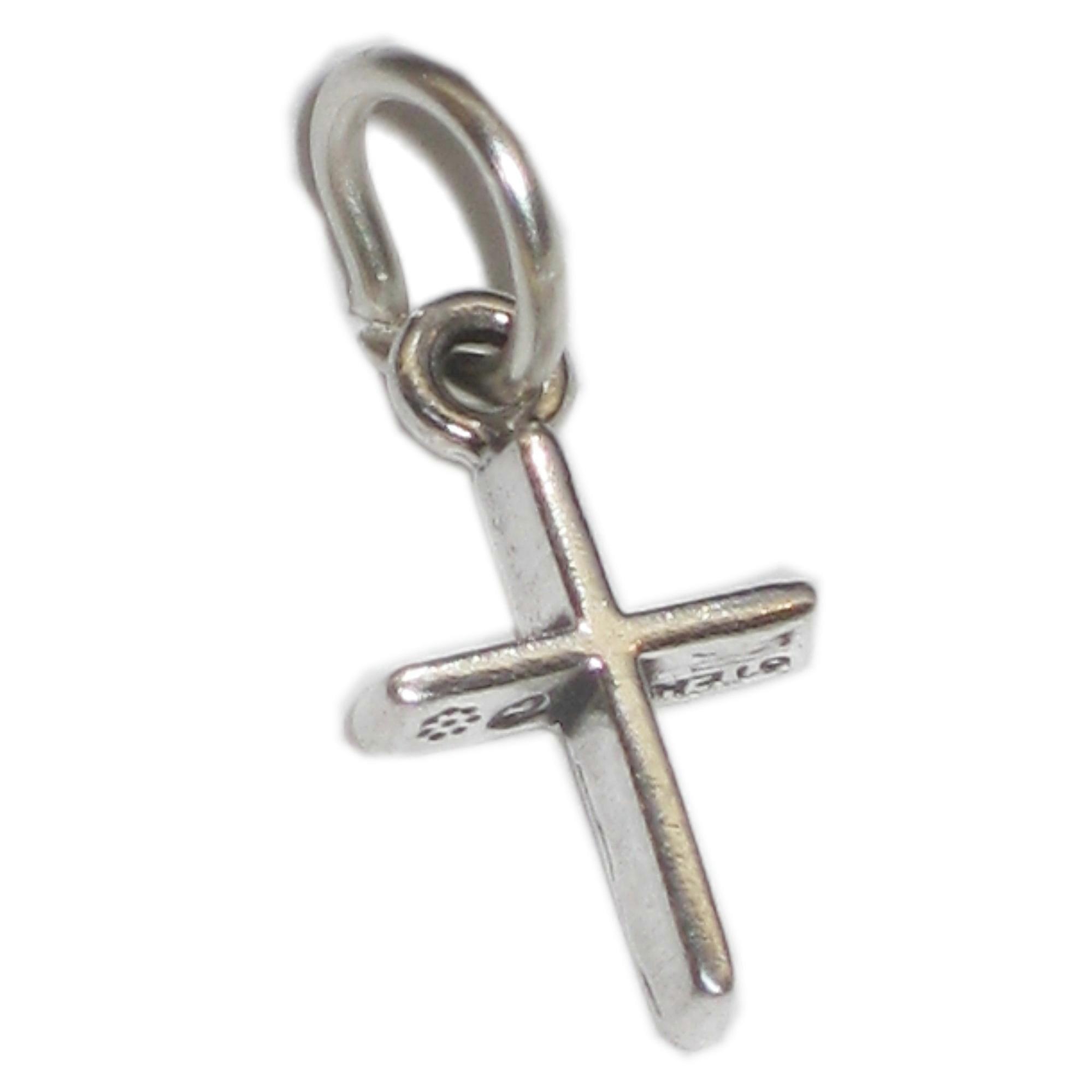 Cross TINY sterling silver charm .925 x 1 TINY Holy Crosses charms B1