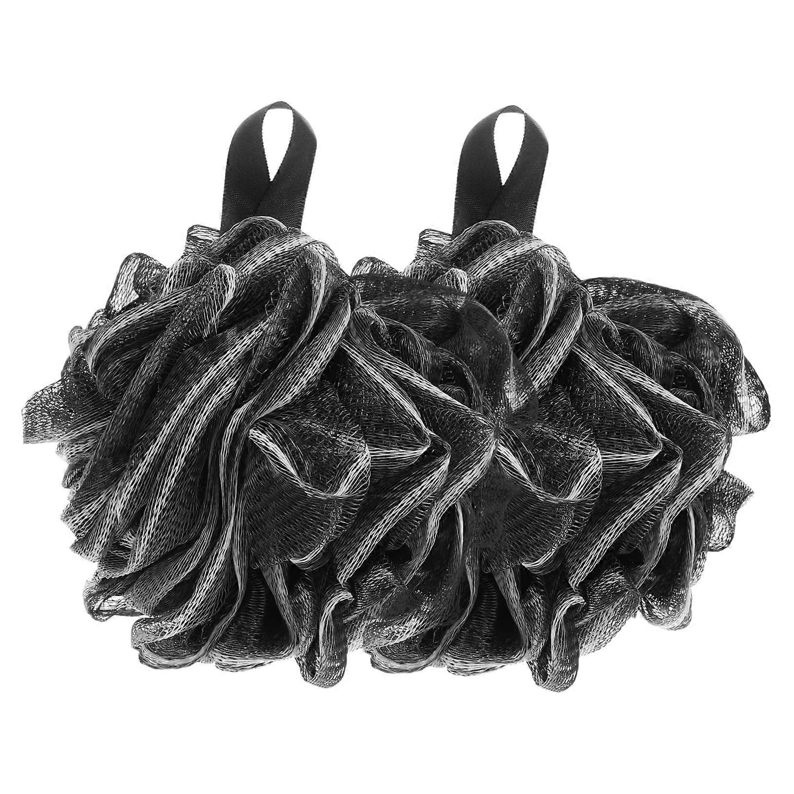 Bath Brush with Long Handle, Soft Exfoliating Shower Loofah, Durable Mesh Body Scrubber 2pcs