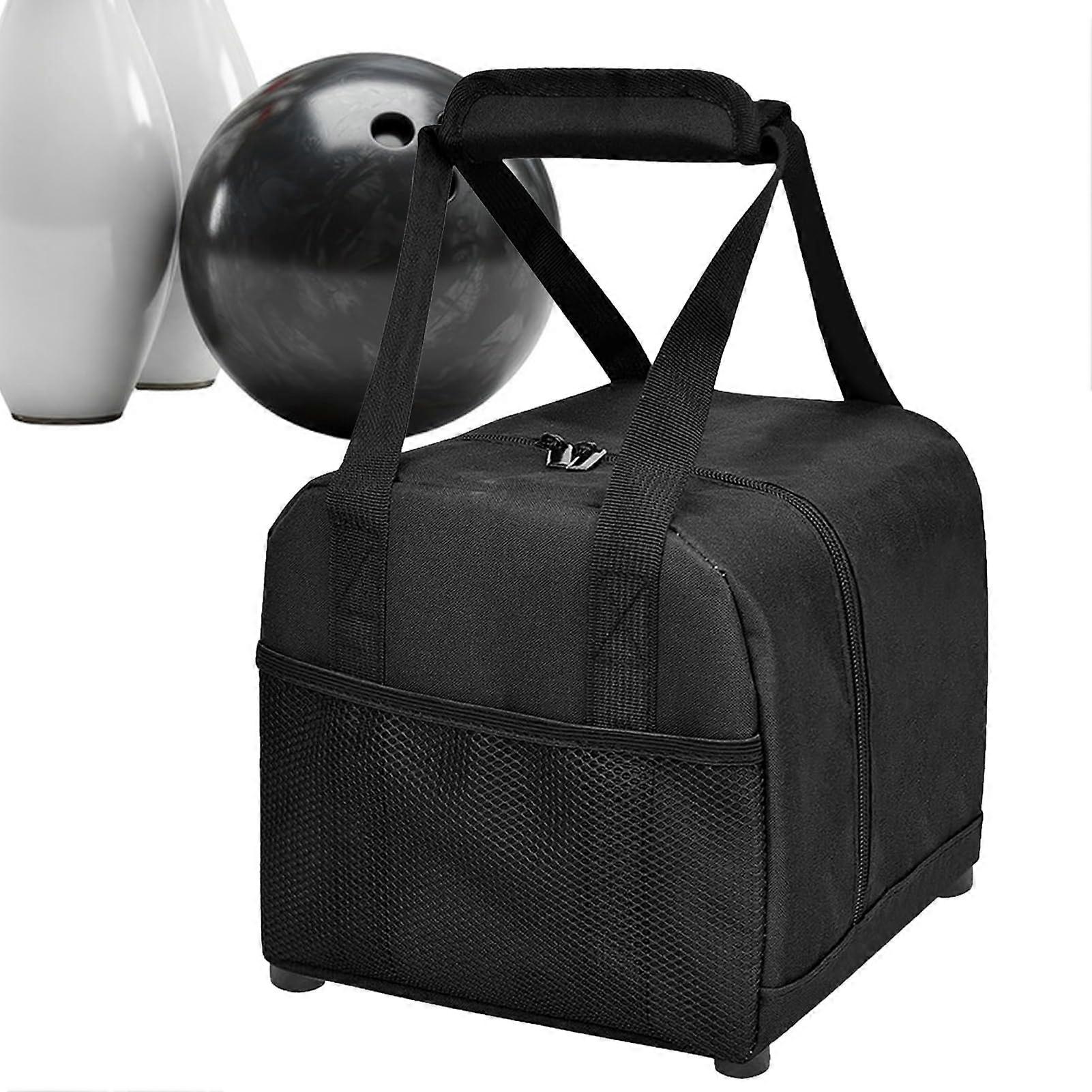 Waterproof Bowling Ball Bag with Side Pockets, Foam Protection and Adjustable Strap for Men
