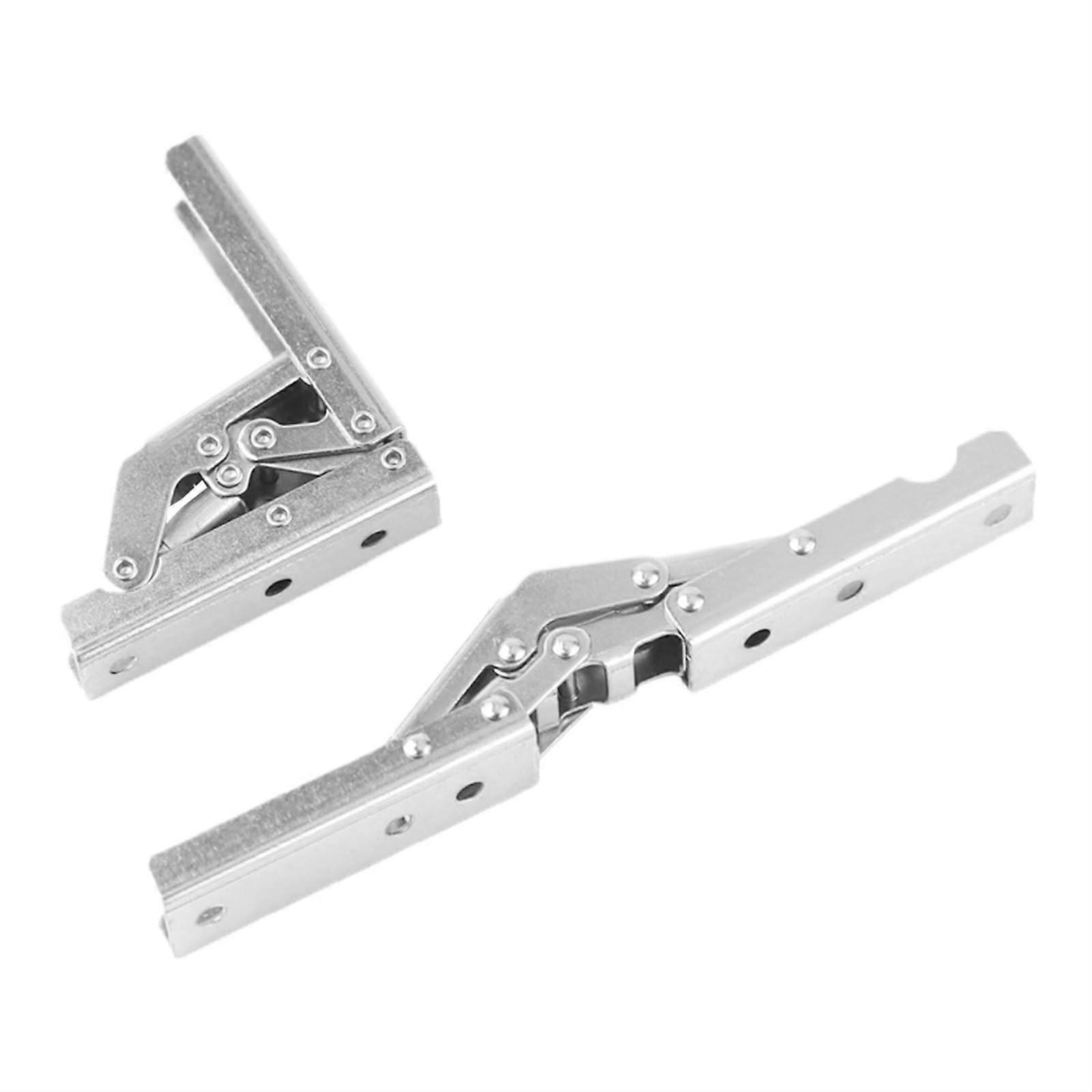 2Pcs 90 Degree SelfLocking Folding Hinge for Cabinet Door Hidden Table Bracket with Screws