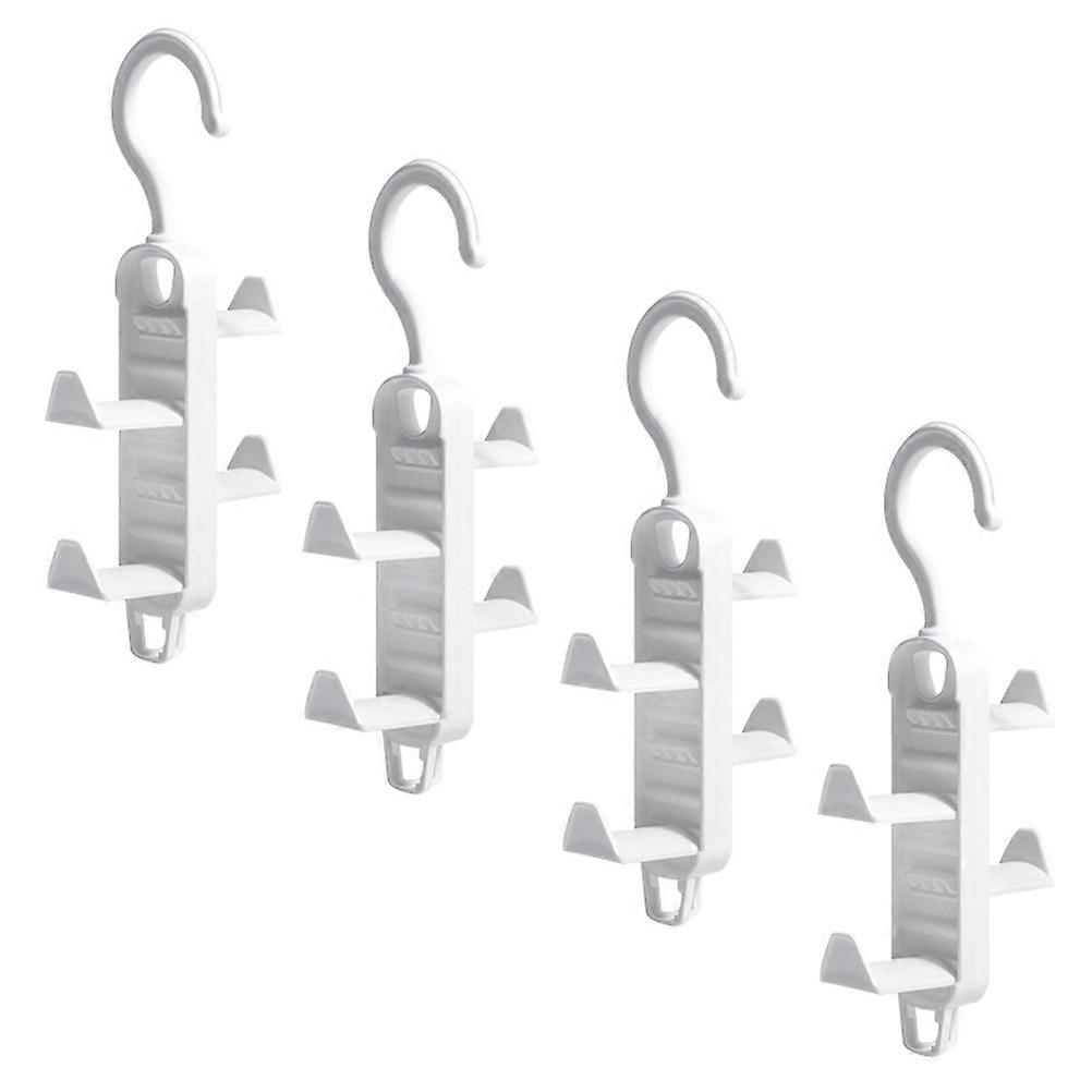 Household Tie Hanger Multi-Function Scarf Hanger with Detachable Hooks 4Pcs