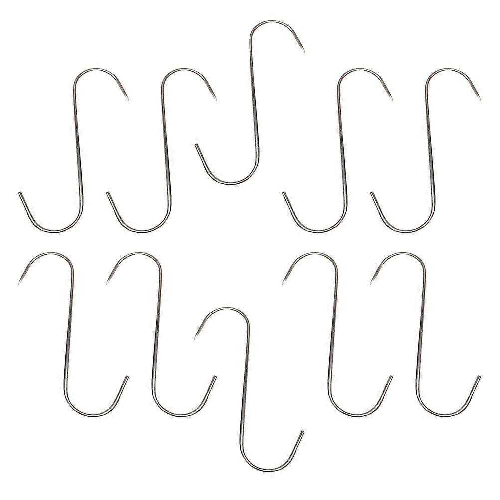 Silver Stainless Meat Hooks for Hanging 30Pcs S Shape Grill Hooks for Processing