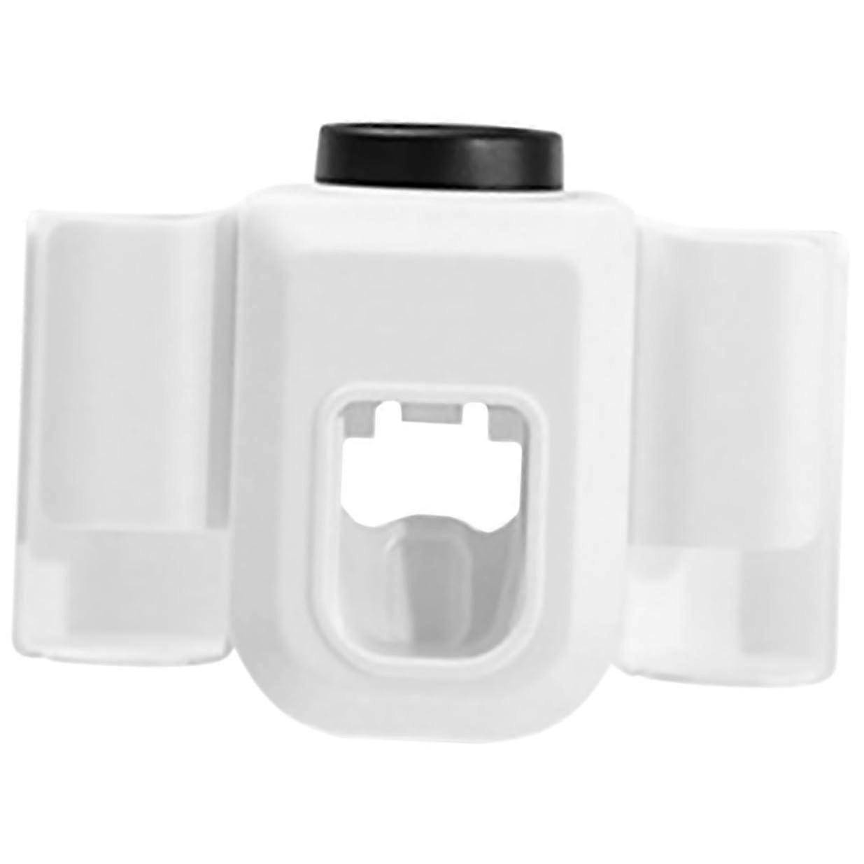 Wall Mounted Toothbrush Holder with Automatic Toothpaste Dispenser, MultiBrush Organizer for Bathroom