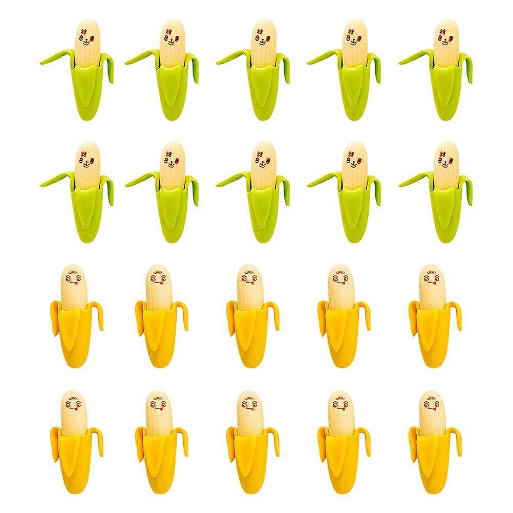 Creative Banana Erasers Fun Students Stationery for Students 40Pcs