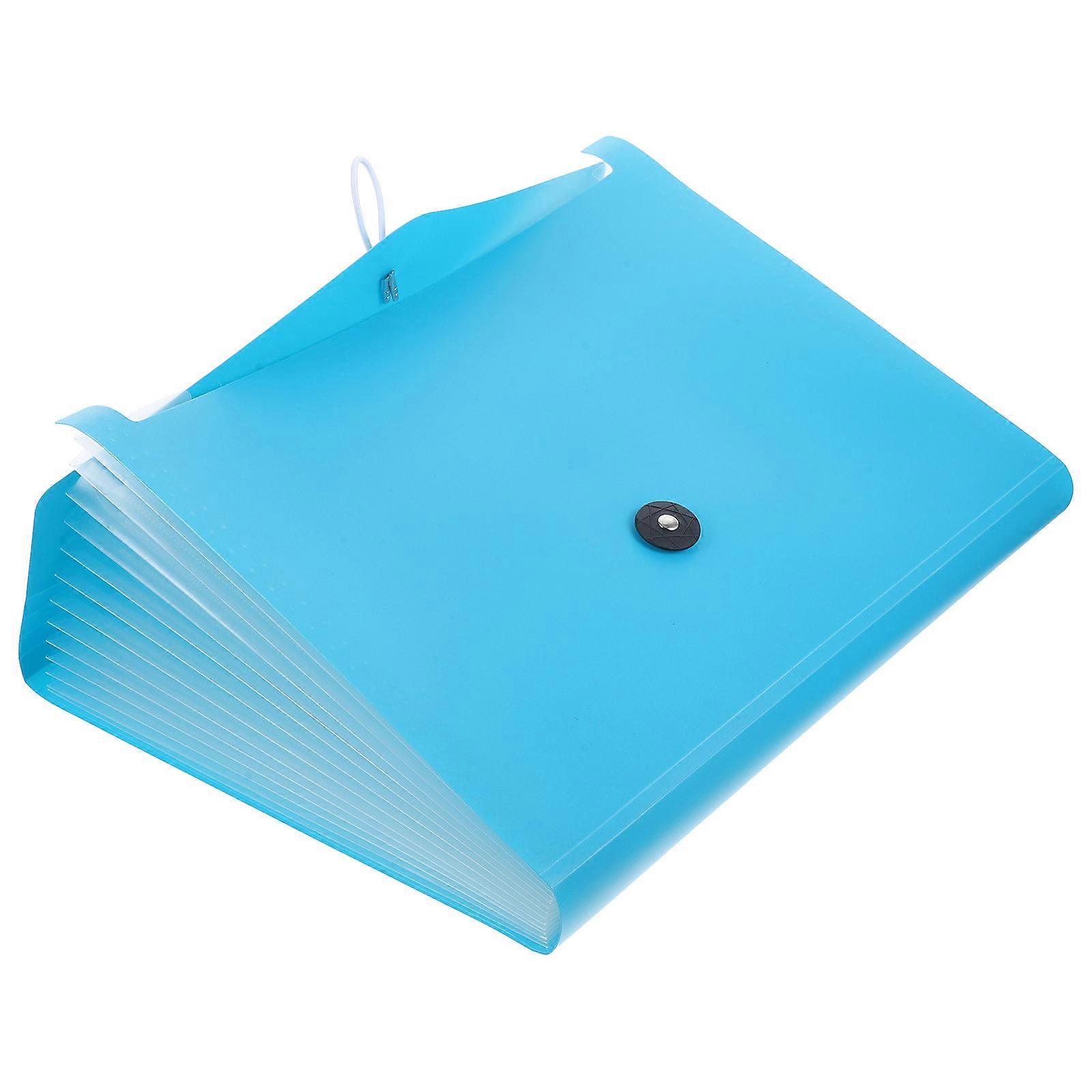 Accordion Folder Document Organizer for Storage Use 5Pcs Blue PP