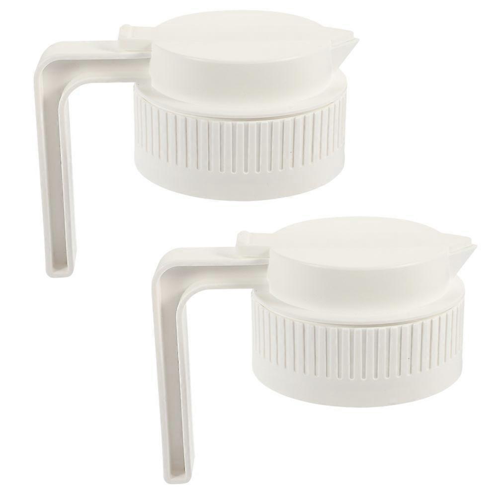 Mason Jar Lid with Handle for Pouring 2Pcs Leakproof Covers