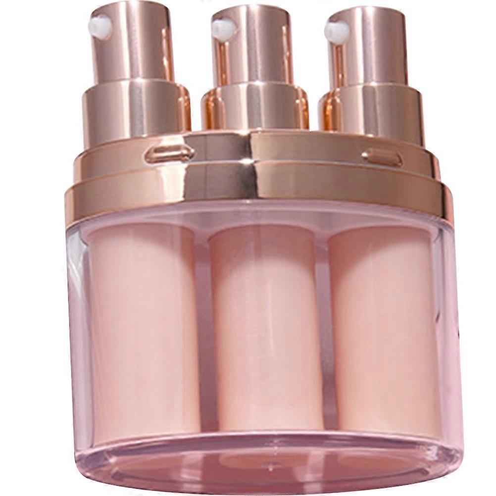 Makeup Liquid Push Down Bottle with Three Tubes for Cosmetics 4Pcs