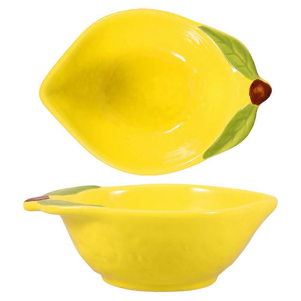 Creative Lemon Ceramic Tableware for Home Use Serving 1Set Bowl and Plates
