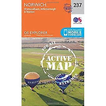 OS Explorer mappa attivo (237) Norwich (OS Explorer mappa attiva)