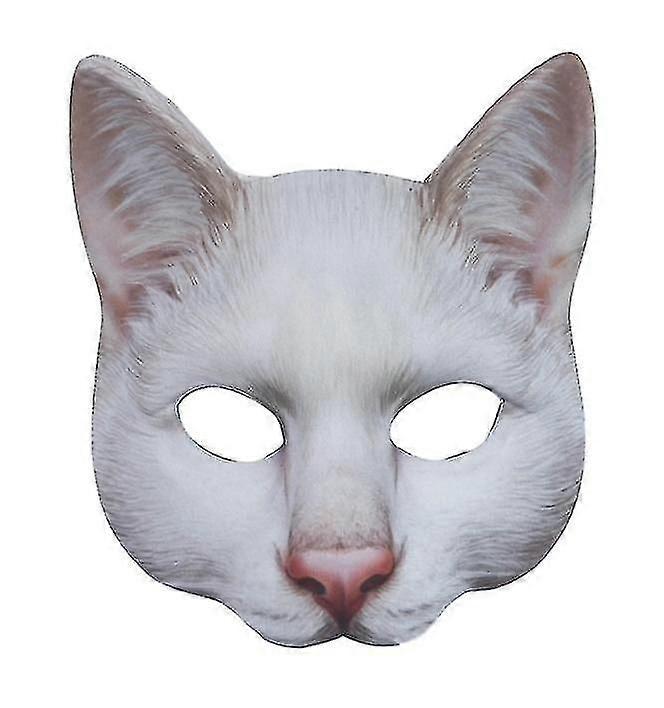 Carnaval Maskerade Dier Witte Kat Masker