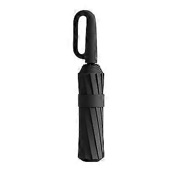 Paraply med ringspenne – reflekterende, vindtett, automatisk reversering, bærbar sammenleggbar paraply for regn og sol, kompatibel med Blunt-paraplyer for barn
