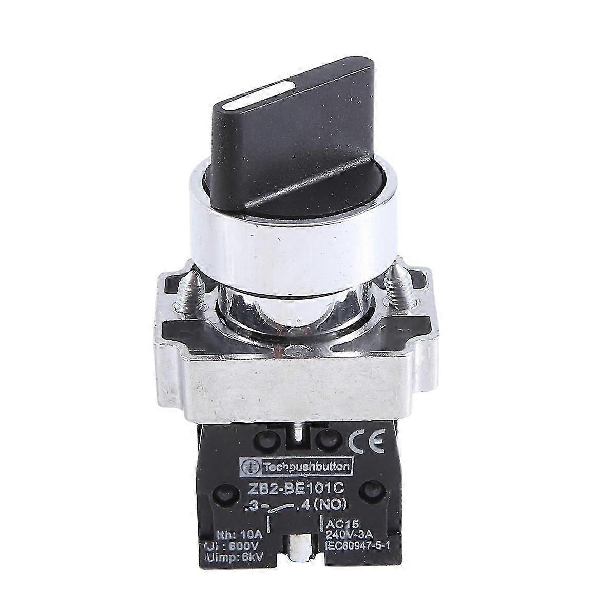 22mm Latching 2 NO 3-Position Rotary Selector Select Switch ZB2-BE101C