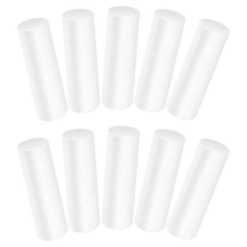 Foams Cylinders White Polystyrene for Creative DIY 10Pcs Decorations