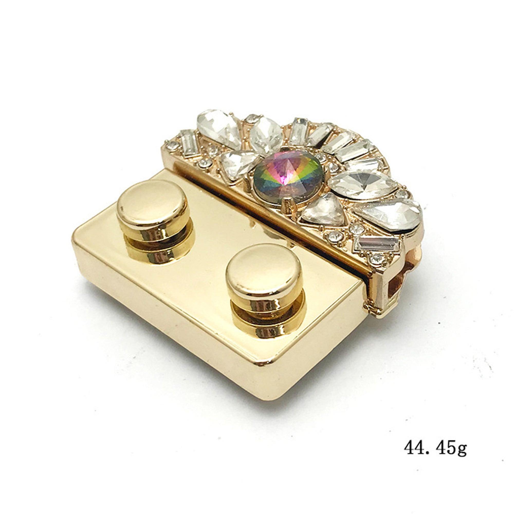 20Pcs Machine Bag Lock Metal Twist Lock Diamond Mortise Lock Turn Lock Snap Decorative Clasps Closure Leather Hardware Accessory