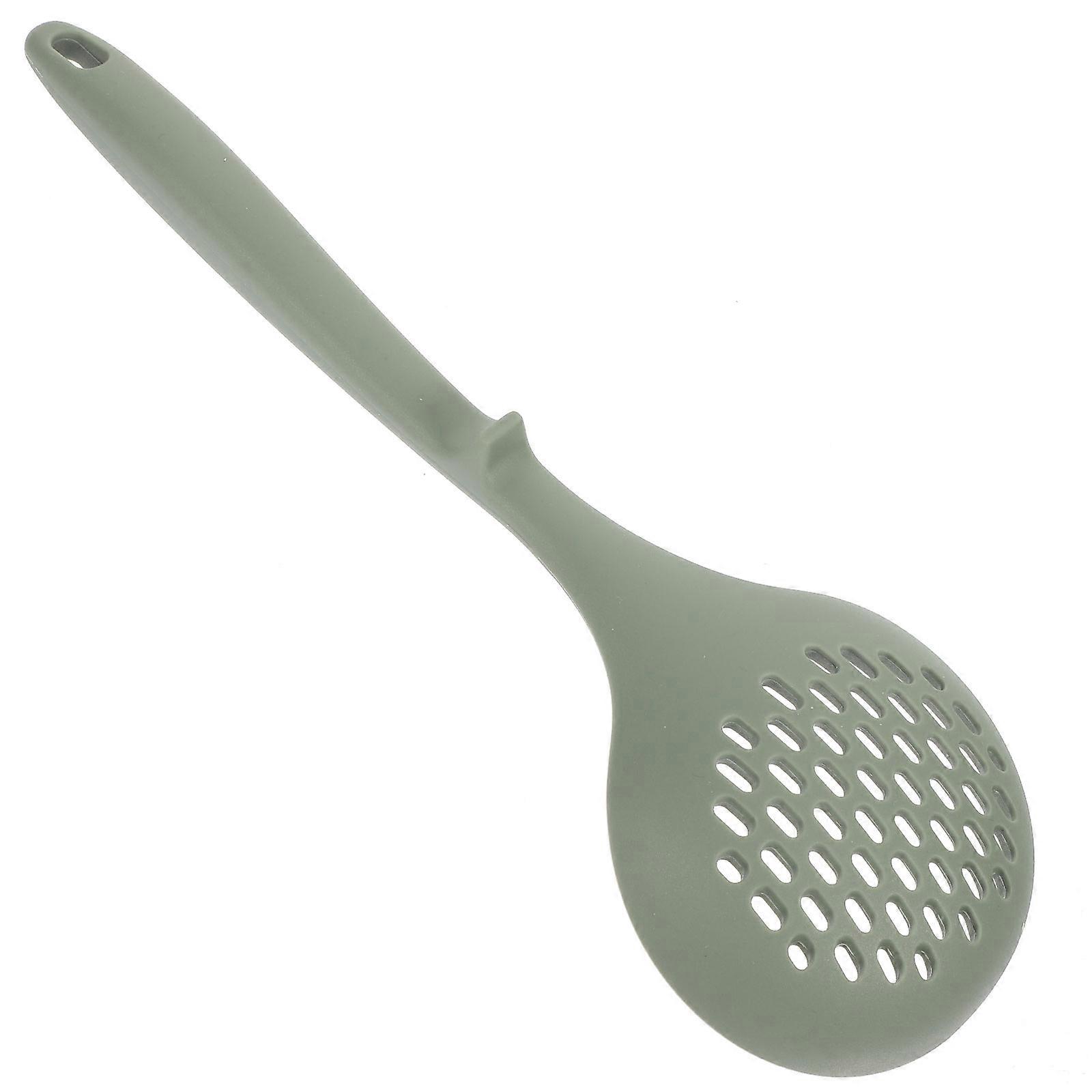 Strainer Colander Silicone Slotted Spoon for Kitchen Use Multi Color