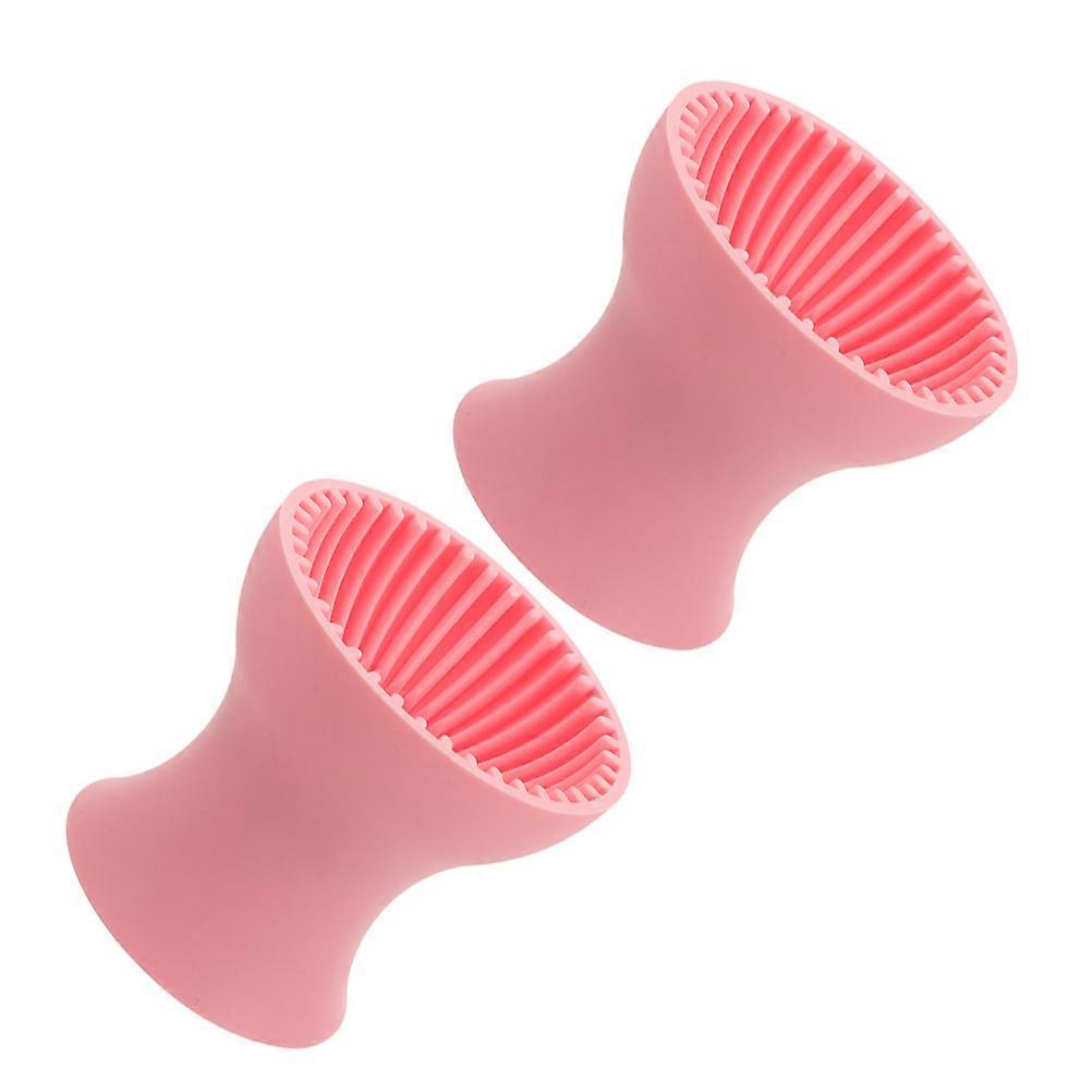 Makeup Brush Cleaner Silicone Brush Cleaning Tool for 2Pcs Portable Cup