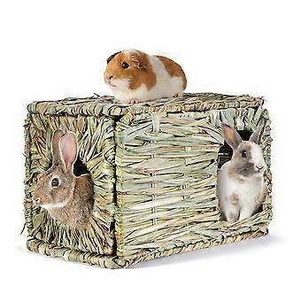 Rabbit Nest Bunny Stro Geweven Huis Konijn Geweven Bed voor Konijnen Hamster