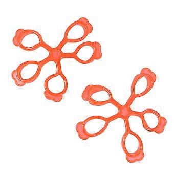 Exercitador de Dedos de Plástico para Guitarra, Fortalecedor de Dedos (2 unidades), Vermelho, para Treinamento de Mãos