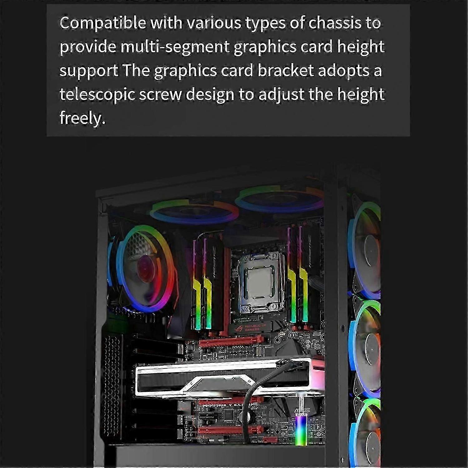 Vertical Graphics Card Holder With LED Lights,B