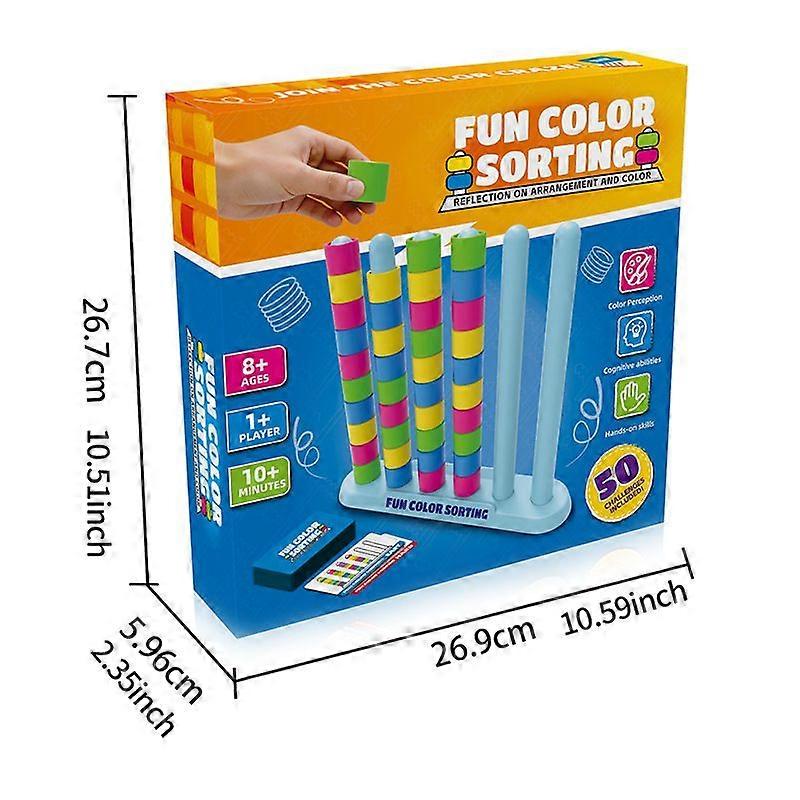 Creative and Fun Color Stack Challenge Party Game Toy