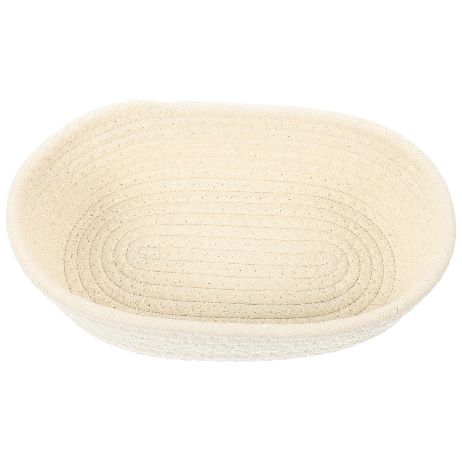 3Pcs Woven Storage Basket White for Multi-Function Organization Use