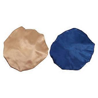 Sleep Hats Satin Double-Layer Sleep Caps for Decoration 1Set Blue